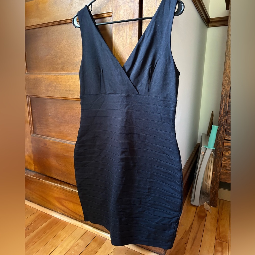 Express Black V-Neck Mini Dress